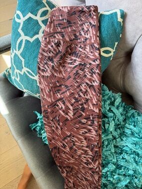 Zella Rust and Black Abstract-Print Pencil Skirt